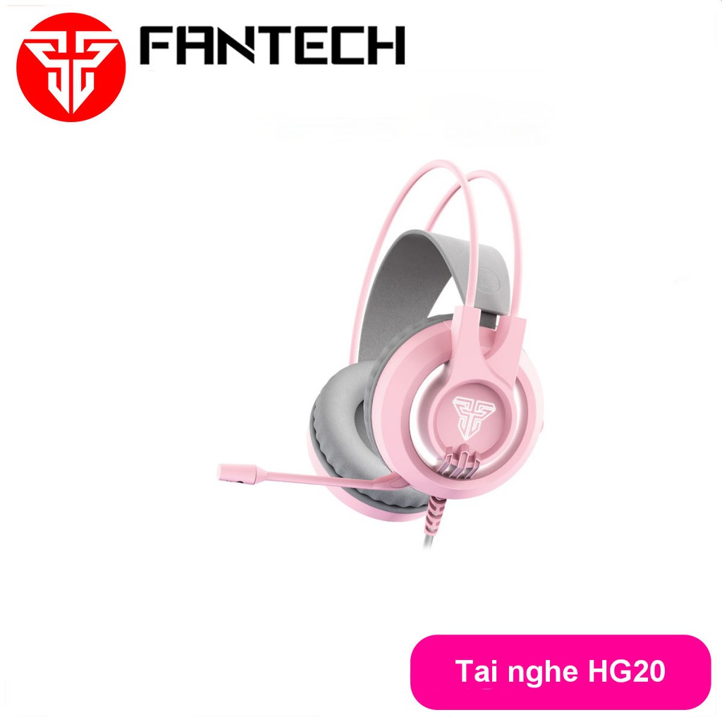 Tai Nghe Gaming Chụp Tai Có Dây Fantech HG20 CHIEF II LED Nền Đẹp Mắt Jack Âm Thanh 3.5mm Kèm Jack Nguồn LED USB 2.0 Mic