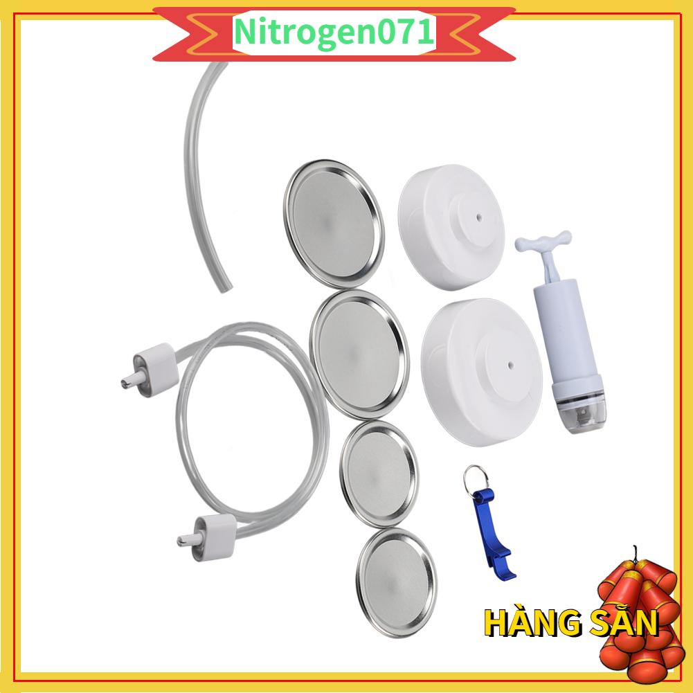 Nitrogen071 Bộ niêm phong lọ ABS Hướng dẫn sử dụng bảo quản thực phẩm Máy hút chân không mùi Mason Jar Sealer để độ tươi