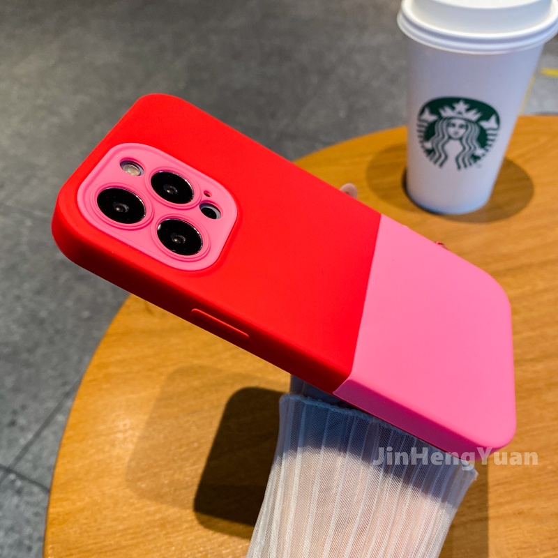Ốp Điện Thoại Silicon Dẻo Màu Tương Phản 3 Trong 1 Cho IPhone 13 12 11 Pro MAX