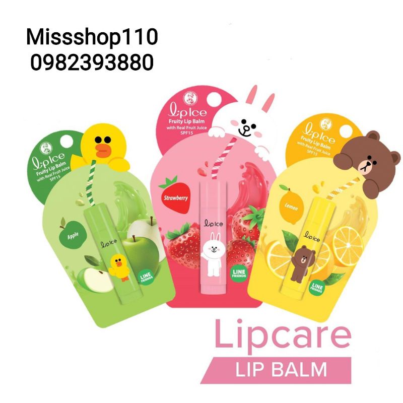 Son dưỡng Lipice Line Friends Lip Balm nội địa Hàn Quốc