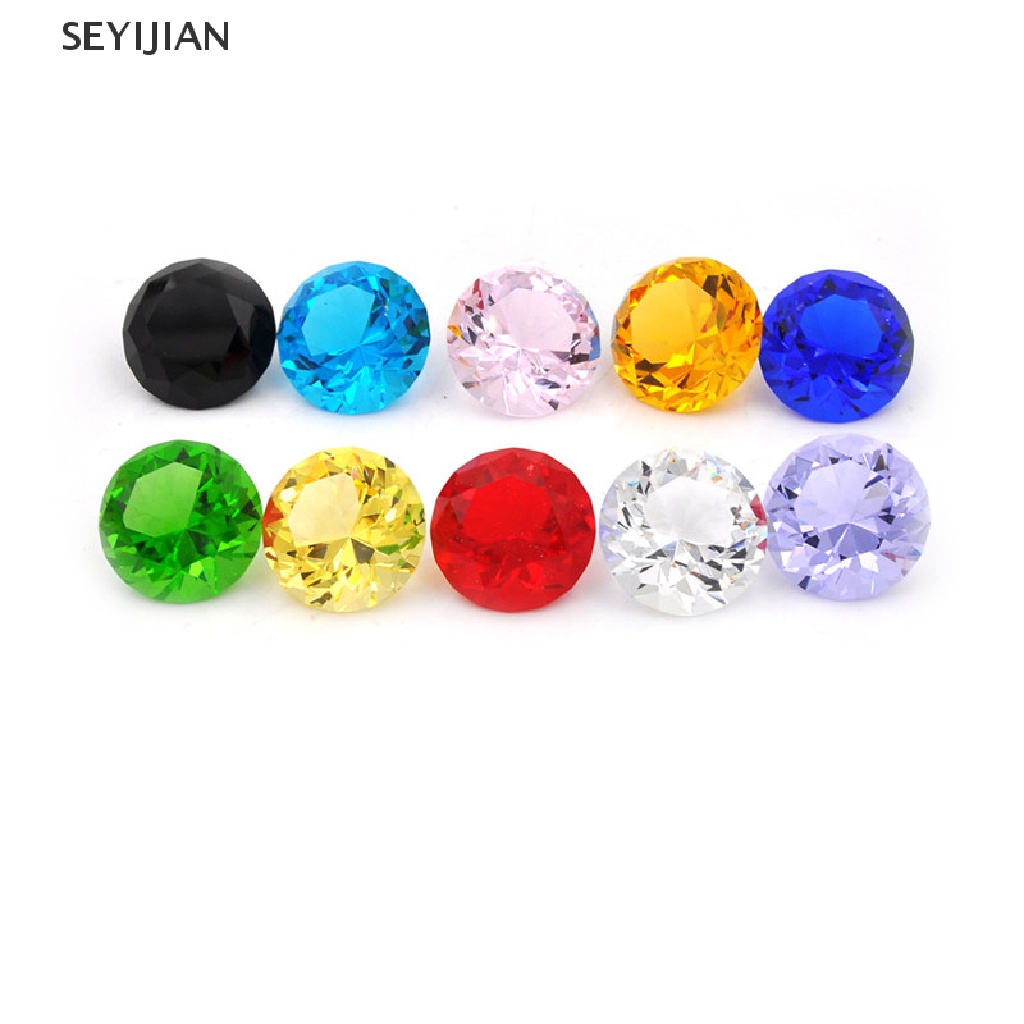Viên Kim Cương Pha Lê Thủy Tinh 30mm Trang Trí Đám Cưới