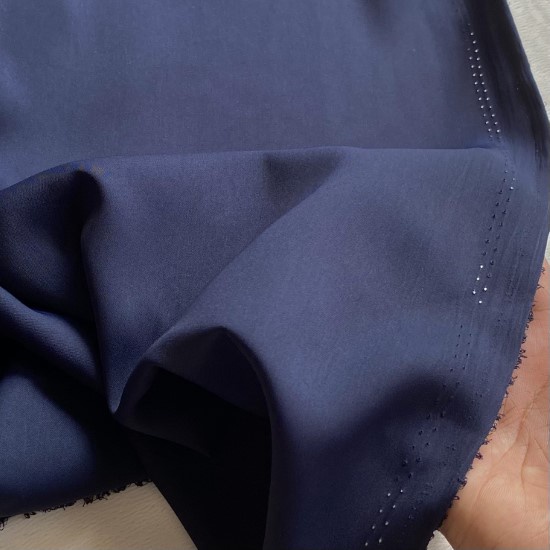 Vải Lụa Xanh Đậm Trơn Khổ 1m5 - Co Giãn, Mềm Mại - May Áo Dài, Đầm, Váy, Ao Kiểu, Bà Ba