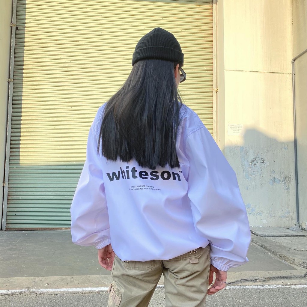 Áo JACKET &quot;LOGO BASIC&quot; WATEROOF SEASON 2021 - WHITE