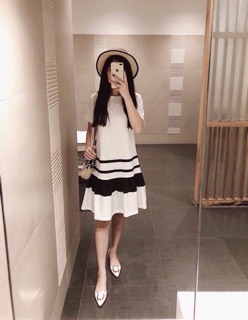Váy đuôi cá đen trắng