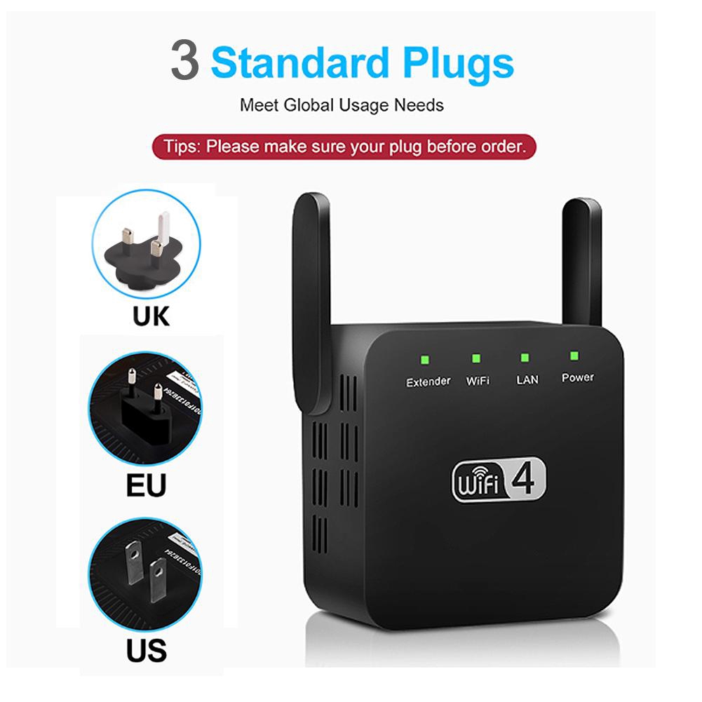 Không dây Wifi Repeater Wifi Phạm vi mở rộng Bộ khuếch đại tín hiệu Wifi 300Mbps Điểm truy cập lặp lại Wifi Booster