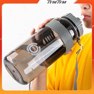 Bình đựng nước thể thao, tập gym Sports Cup từ 0,6 - 2 lít chia vạch nhựa cao cấp tặng kèm dây đeo và ống hút cute