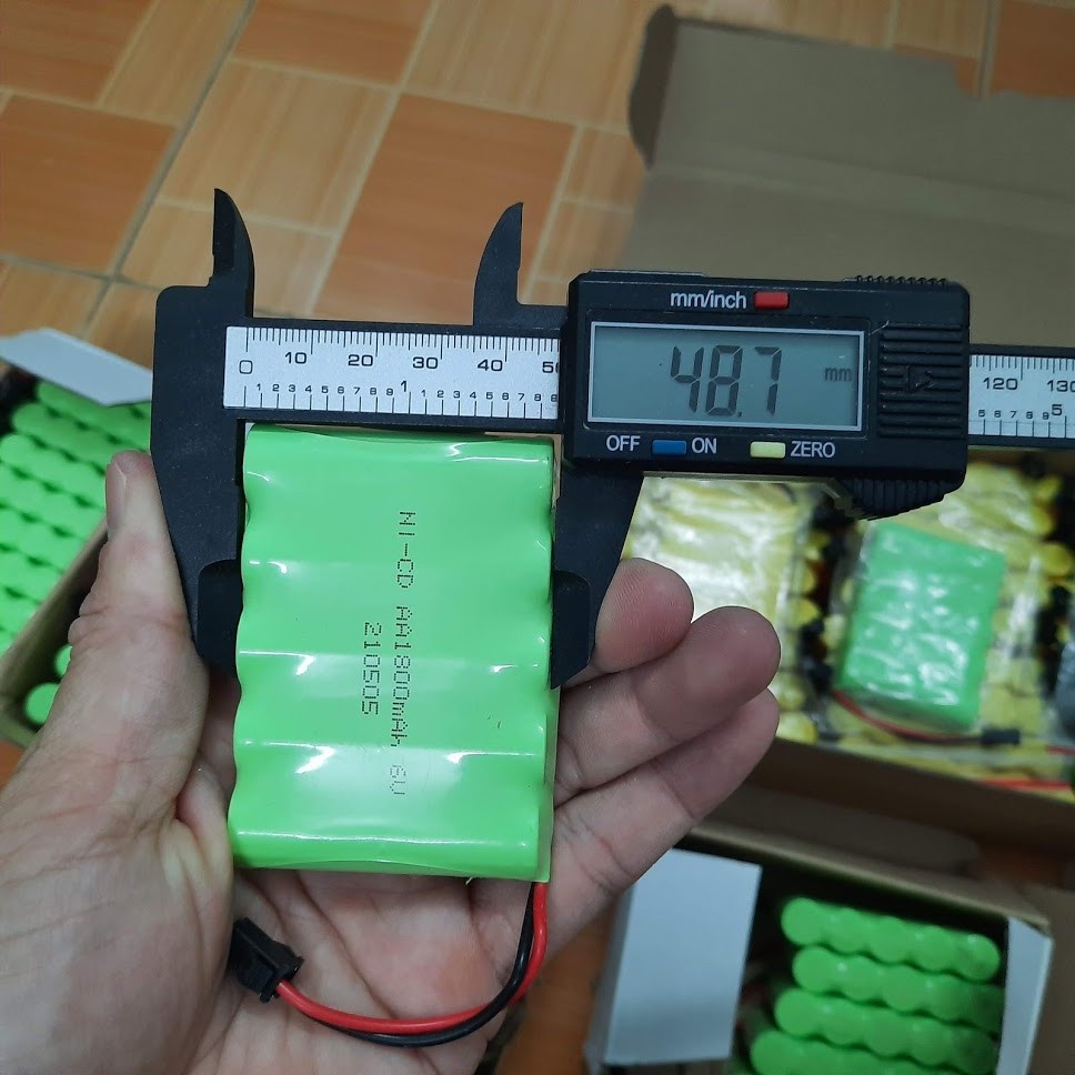 Pin sạc 6v 1800mah cổng nối JST màu đỏ dùng cho xe mô hình điều khiển từ xa