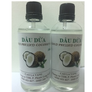 100ml dầu dừa nguyên chất organic (có chứng nhận USDA organic)