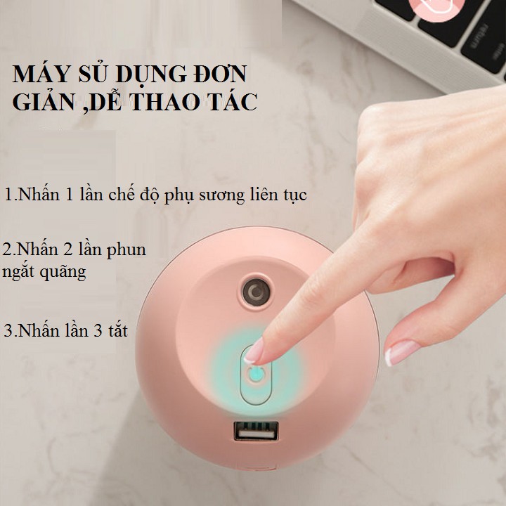 Máy phun tinh dầu mini dung tích 220ml sử dụng công nghệ siêu âm phun sương tạo ẩm Kho hàng giá rẻ VN - Tặng tinh dầu