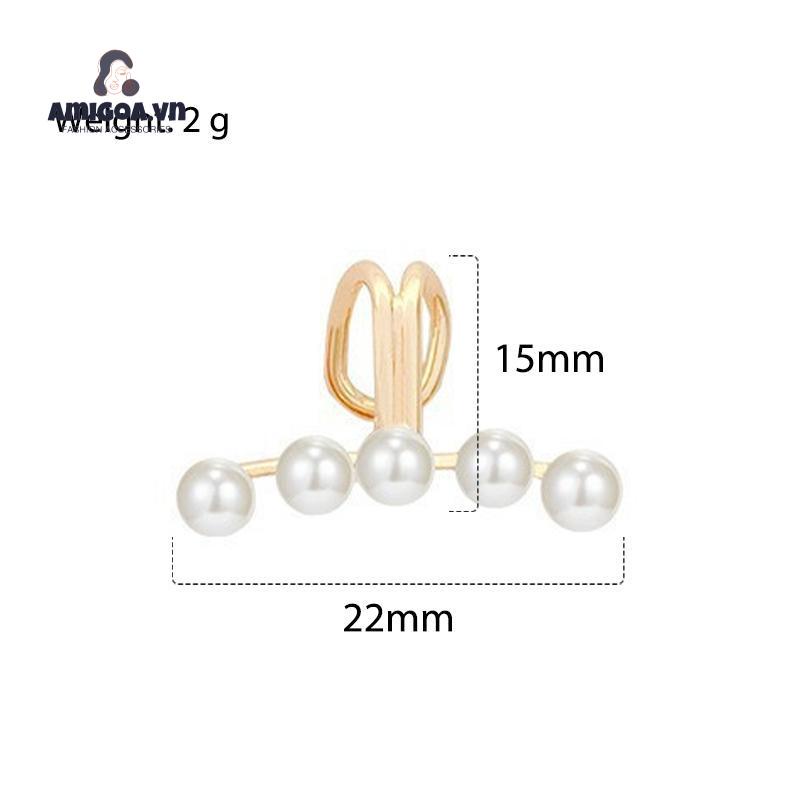 ✨✨Khuyên Tai Dạng Kẹp Chữ U Đính Ngọc Trai Cao Cấp Không Cần Xỏ Lỗ Cho Nữ