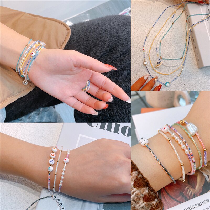 Bộ 1000 hạt thủy tinh nhiều màu sắc dùng làm trang sức phụ kiện thủ công 2mm