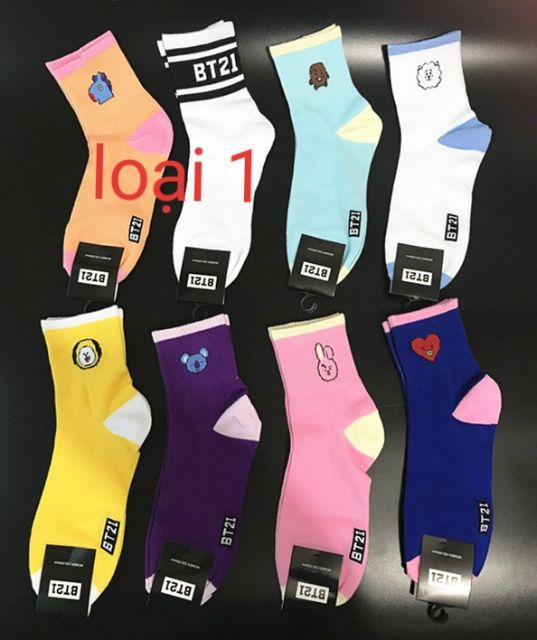 Tất cao cổ BTS, BT21 nhiều loại