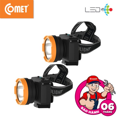 [Mã BMBAU50 giảm 7% đơn 99K] Đèn Pin Sạc Led Đội Đầu Comet CRT1612 3W siêu sáng