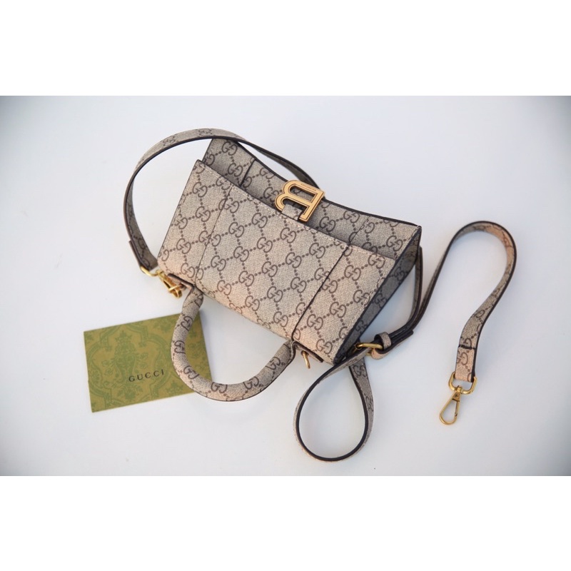 Túi xách nữ đeo chéo khoá B hoạ tiết logo fullbox có hộp