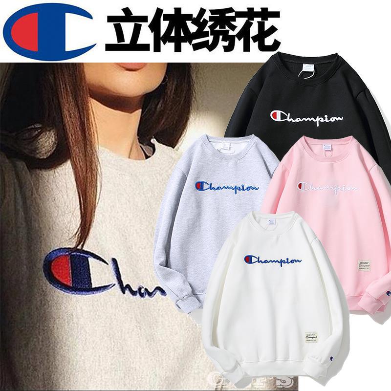 Áo Hoodie Thêu Chữ Champion Phong Cách Cổ Điển Cho Cặp Đôi