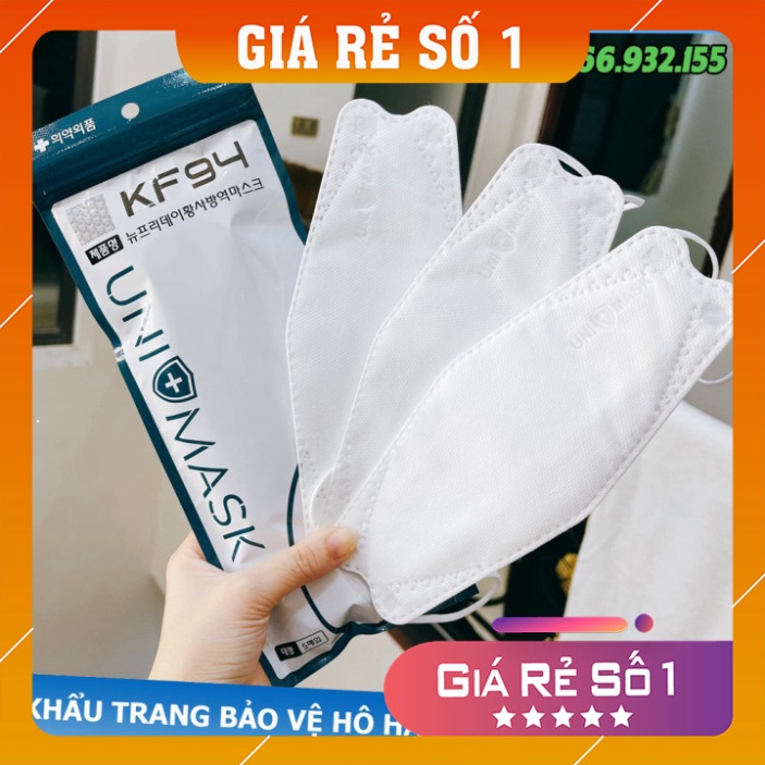 Khẩu Trang 𝑭𝒓𝒆𝒆𝒔𝒉𝒊𝒑 Set 10 Khẩu trang 4 Lớp KF94 UNI MASK Chống Bụi Mịn Và Kháng Khuẩn Hàng Cao Cấp