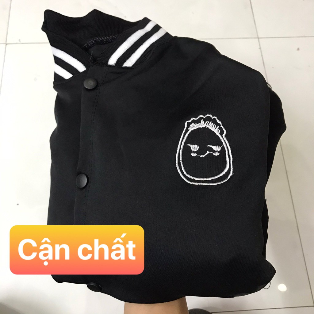 Áo Khoác Thêu Mặt Cười  [ẢNH THẬT]. Chất nỉ ngoại dày đẹp mịn ko xù,. Form Unisex Nam Nữ mang ok