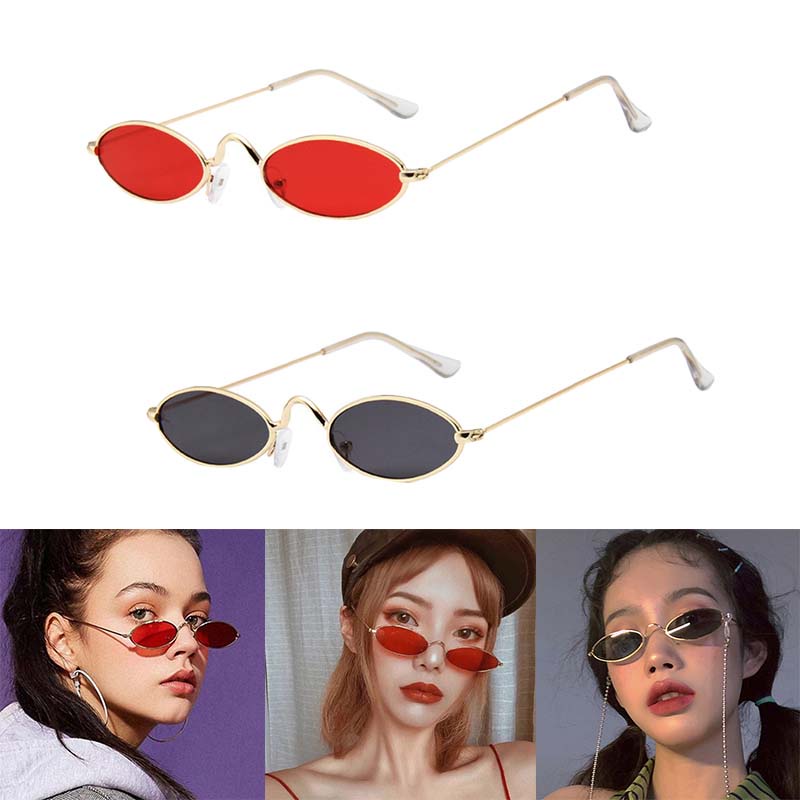 Kính Mát Gọng Oval Nhỏ Phong Cách Vintage Thời Trang Dự Tiệc Cho Nam Và Nữ JP5