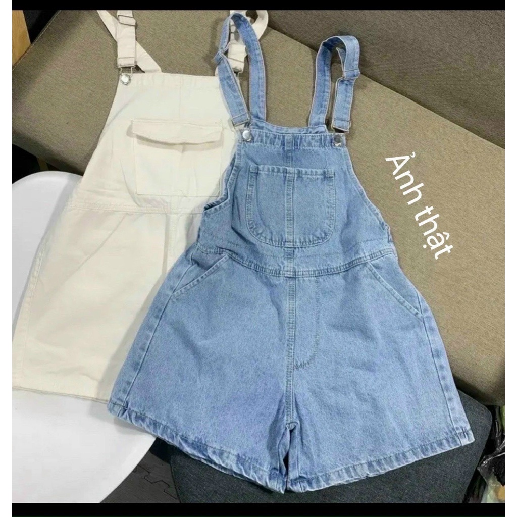 QUẦN YẾM JEAN nữ QJ03❤️ Quần Sooc Jean Denim dạng yếm dáng ngắn Ulzzang Hàn Quốc Molly Fashion