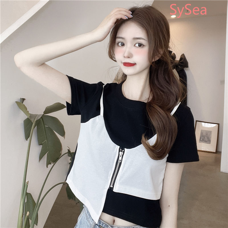 Áo tay ngắn kiểu dáng thời trang mùa hè cá tính dành cho nữ