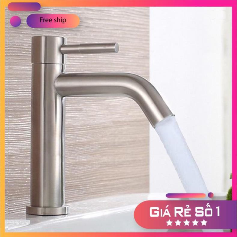 vòi lavabo lạnh inox304 cao 20cm và 30cm