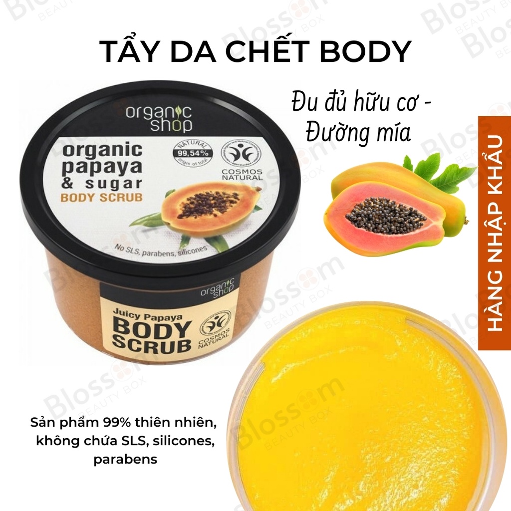 Tẩy da chết cà phê Nga body Organic Shop 250ML