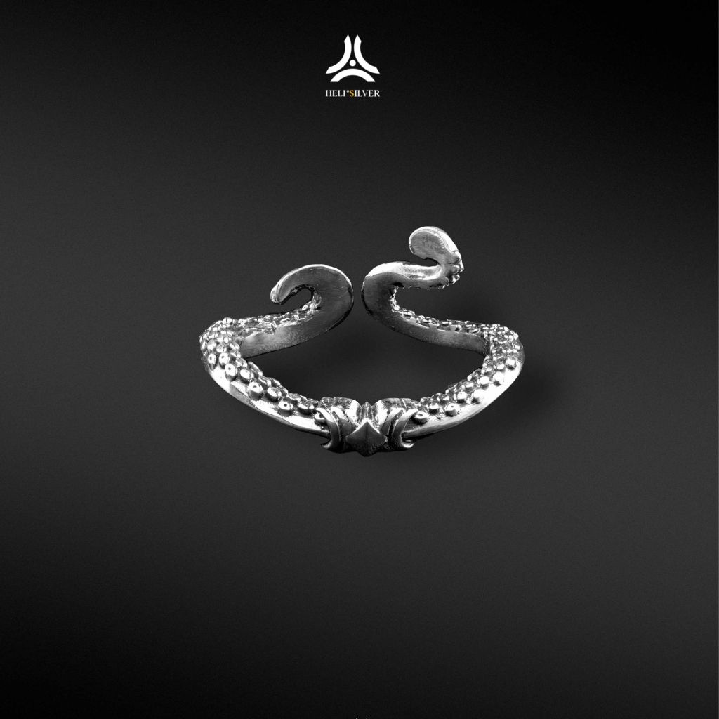 Nhẫn bạc nam, nữ HeliSilver Tentacles Ring Helios Original S925