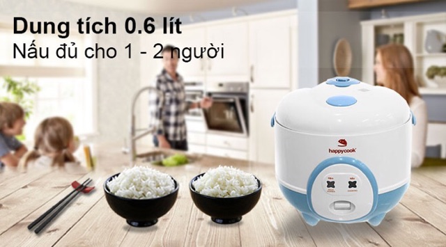 Nồi cơm điện Happycook 0.6 lít HC-60 chính hãng