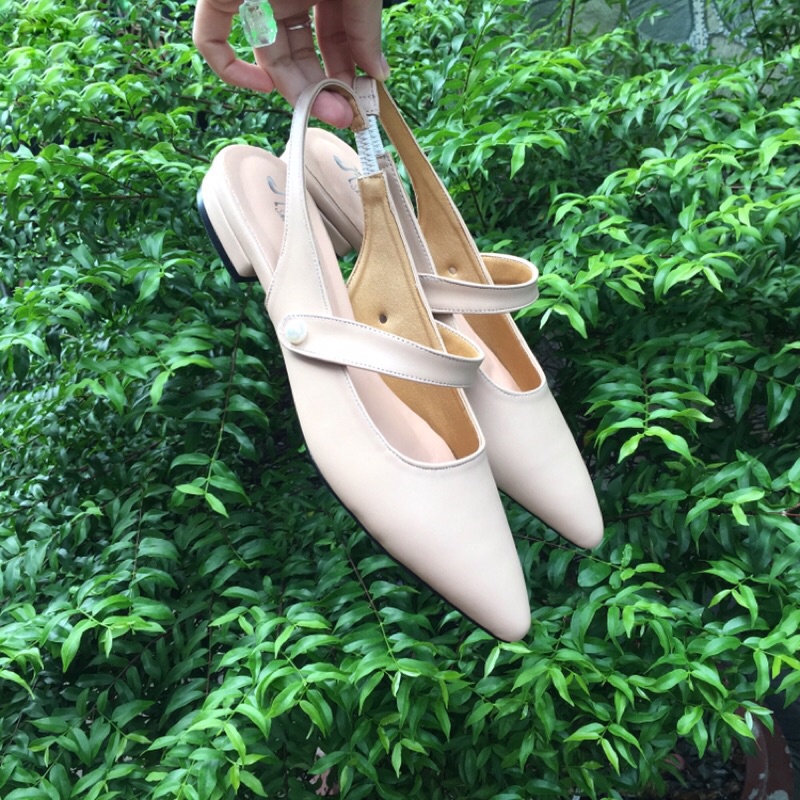 Giày búp bê nữ quai ngang gắn hạt ngọc xinh xắn , SB23 - Oula Store