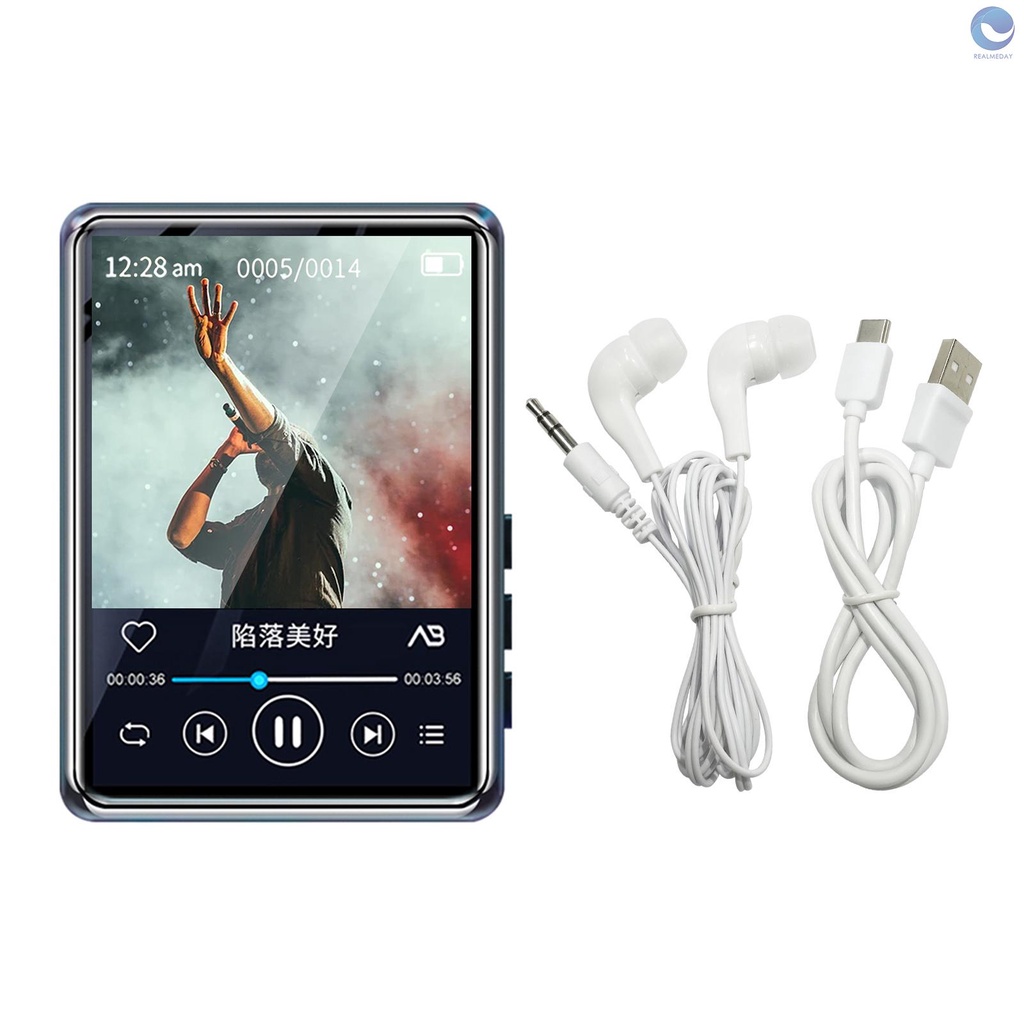 Máy nghe nhạc Mp3 đa phương tiện M20 BT màn hình cảm ứng 2.5-inch kèm loa nghe nhạc FM Radio hỗ trợ thẻ nhớ 128GB