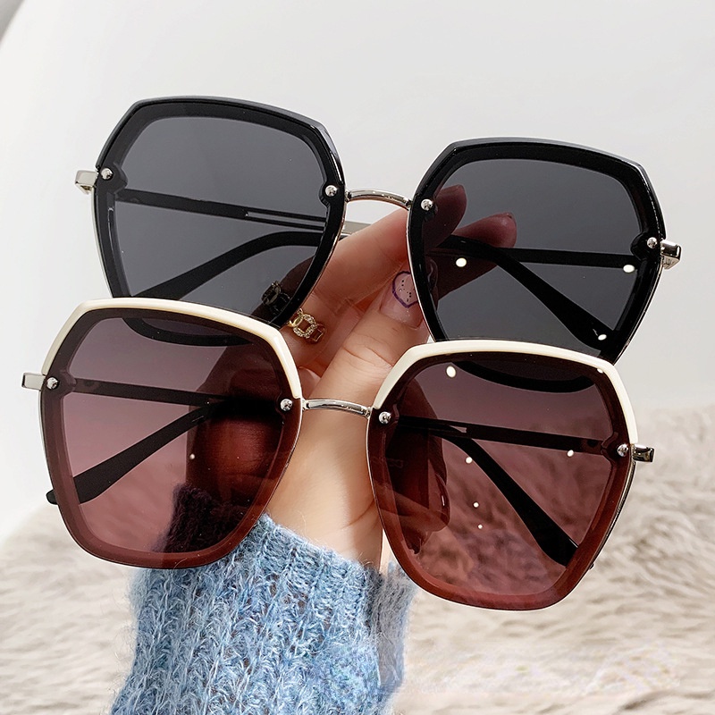 Kính Mát Phân Cực Gọng Lớn Bằng Kim Loại Phong Cách Retro Hàn Quốc Mẫu Mới Dành Cho Nam Nữ