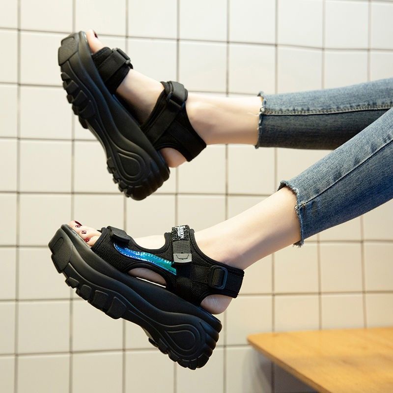 Giày Sandal Thể Thao Đế Mềm Dày Dặn Dễ Phối Đồ Thời Trang Mùa Hè Năng Động