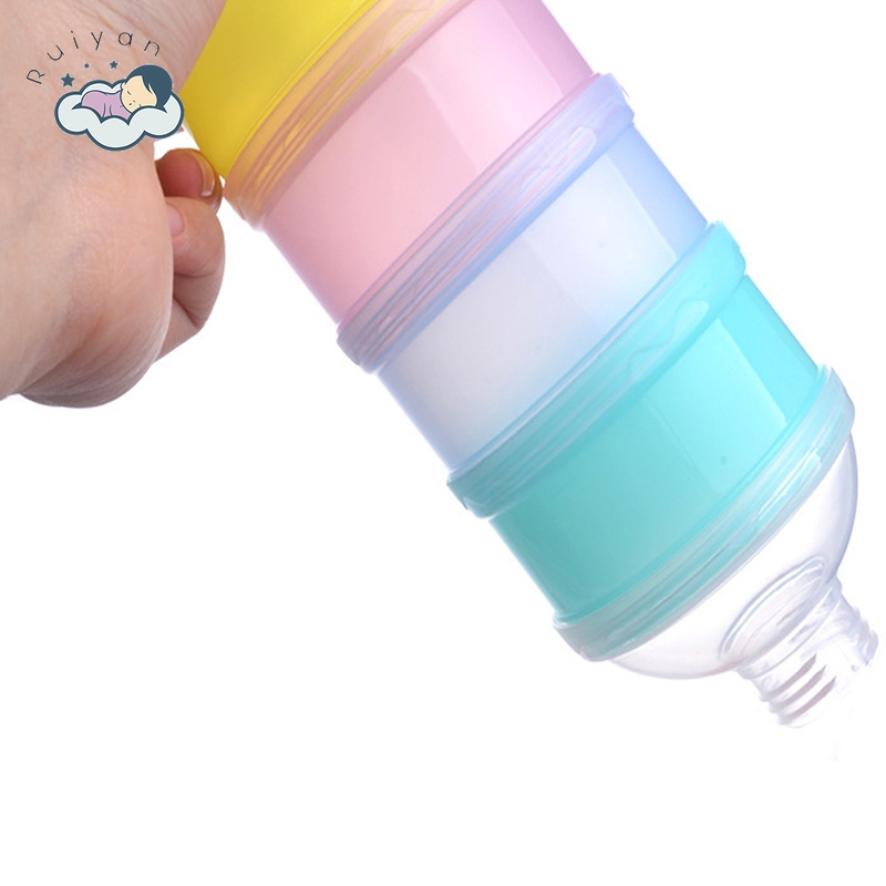 Hộp chiết sữa bột 4 ngăn chống bụi dễ mang theo cho bé