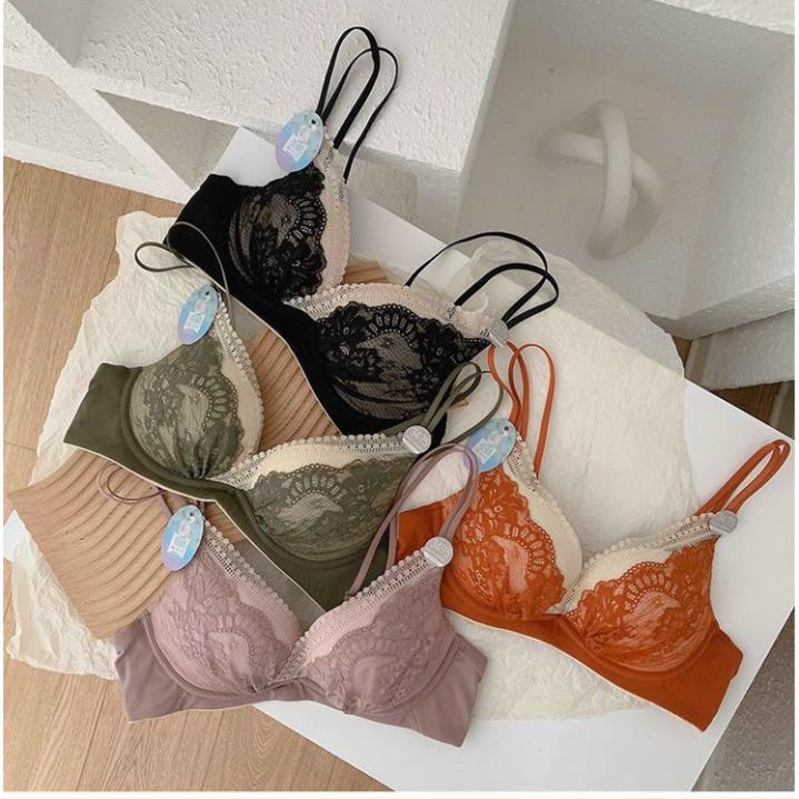 Bộ đồ lót SP005🍁 f̵r̵e̵e̵s̵h̵i̵p̵ ̵ 🍁 bộ áo ngực không gọng ren chất cao su non thông hơi,tạo khe,nâng ngực