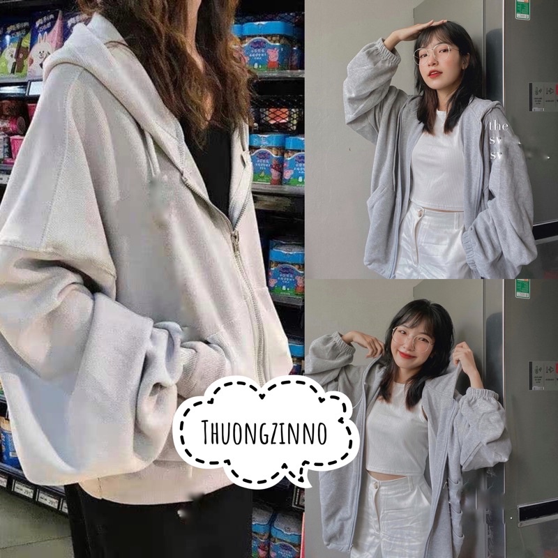 [HÀNG CHẤT LƯỢNG]Áo khoác nỉ trơn oversize phong cách ulzzang , áo hoodie nỉ mũ to form rộng | BigBuy360 - bigbuy360.vn