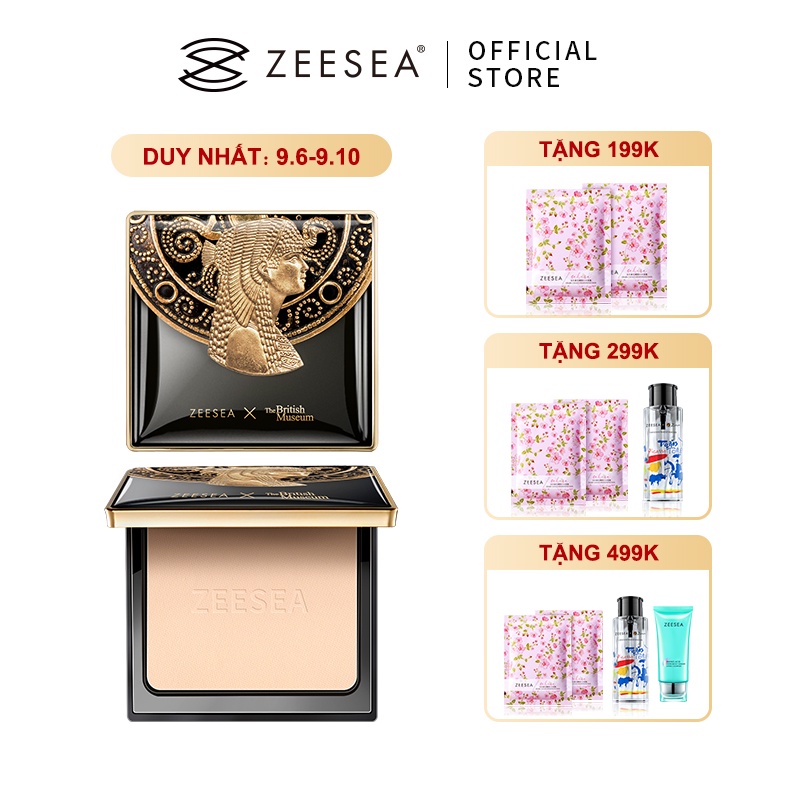Phấn phủ trang điểm ZEESEA kiềm dầu chống thấm nước phong cách Anh Quốc 8g