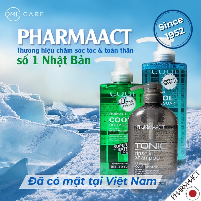 Combo Dầu Gội Xả 2in1 + Sữa Tắm PharmaAct Tonic &amp; PharmaAct Cool Body Soap Dành Cho Nam Giới