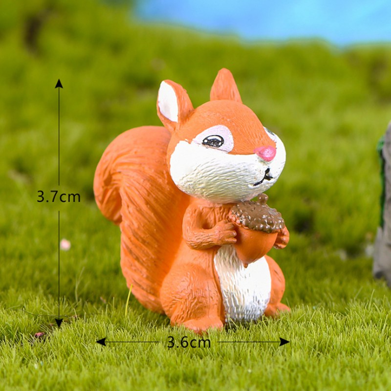 Set 3 mô hình sóc trang trí sân vườn