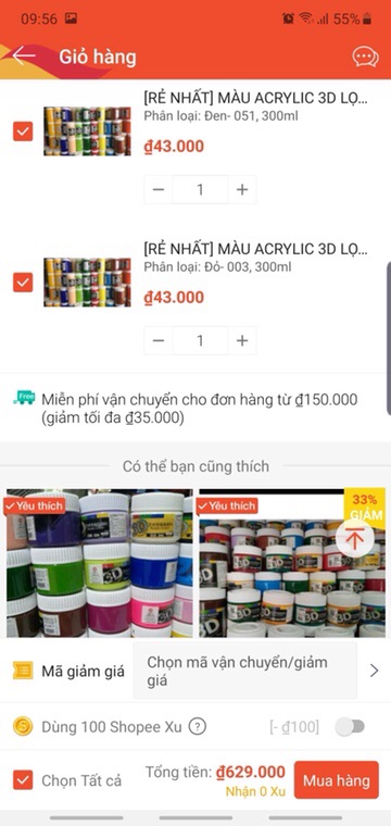 Combo sản phẩm theo đơn riêng