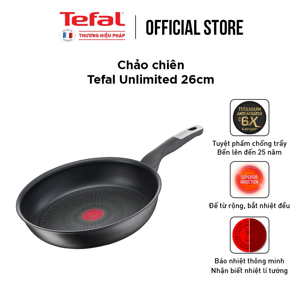 [LIFEMC11BPC -8% đơn 350K] Chảo chiên Tefal Unlimited 26cm