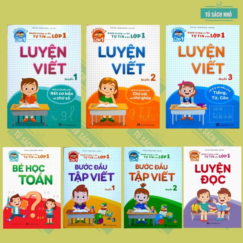 Sách - Combo trọn bộ: Luyện viết, luyện đọc, học toán - Hành trang cho bé tự tin vào lớp 1