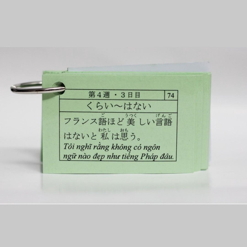 Thẻ Học Ngữ Pháp Tiếng Nhật Trung Cấp N3 Tái Bản Mới Nhất - Flashcards Ngữ Pháp N3