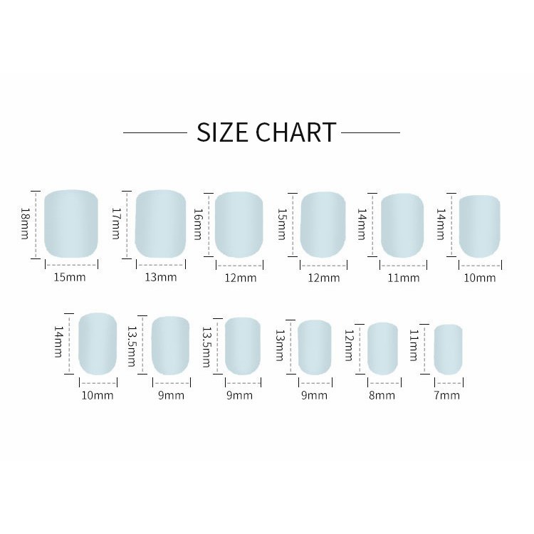 Set 24 Móng Tay Giả Dài Màu Gradient Có Thể Tháo Rời Kèm Vỏ Bọc