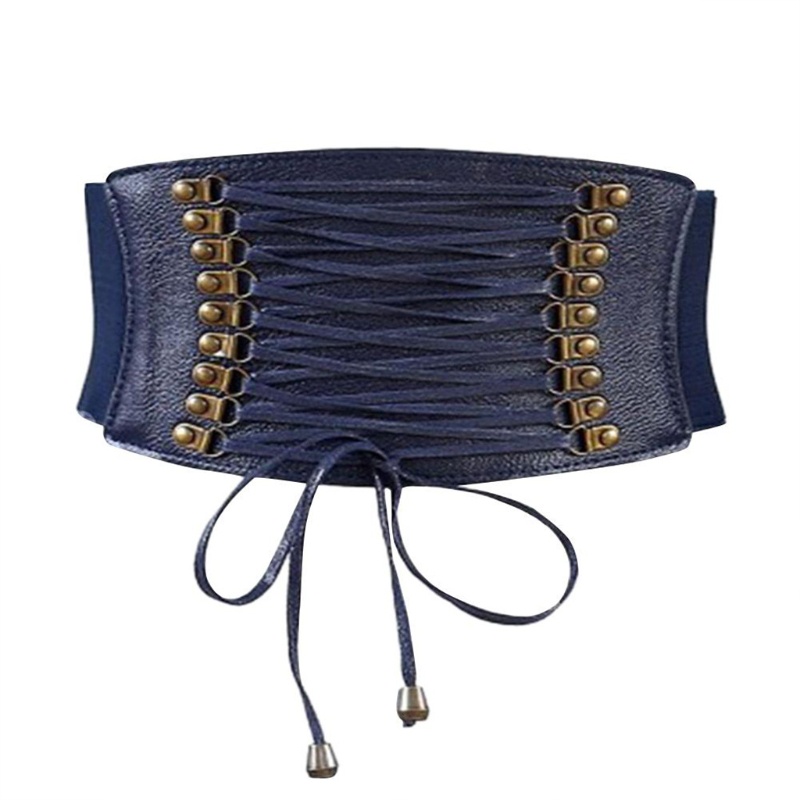 Thắt Lưng Da PU Bản Rộng Co Giãn Thời Trang Cho Nữ