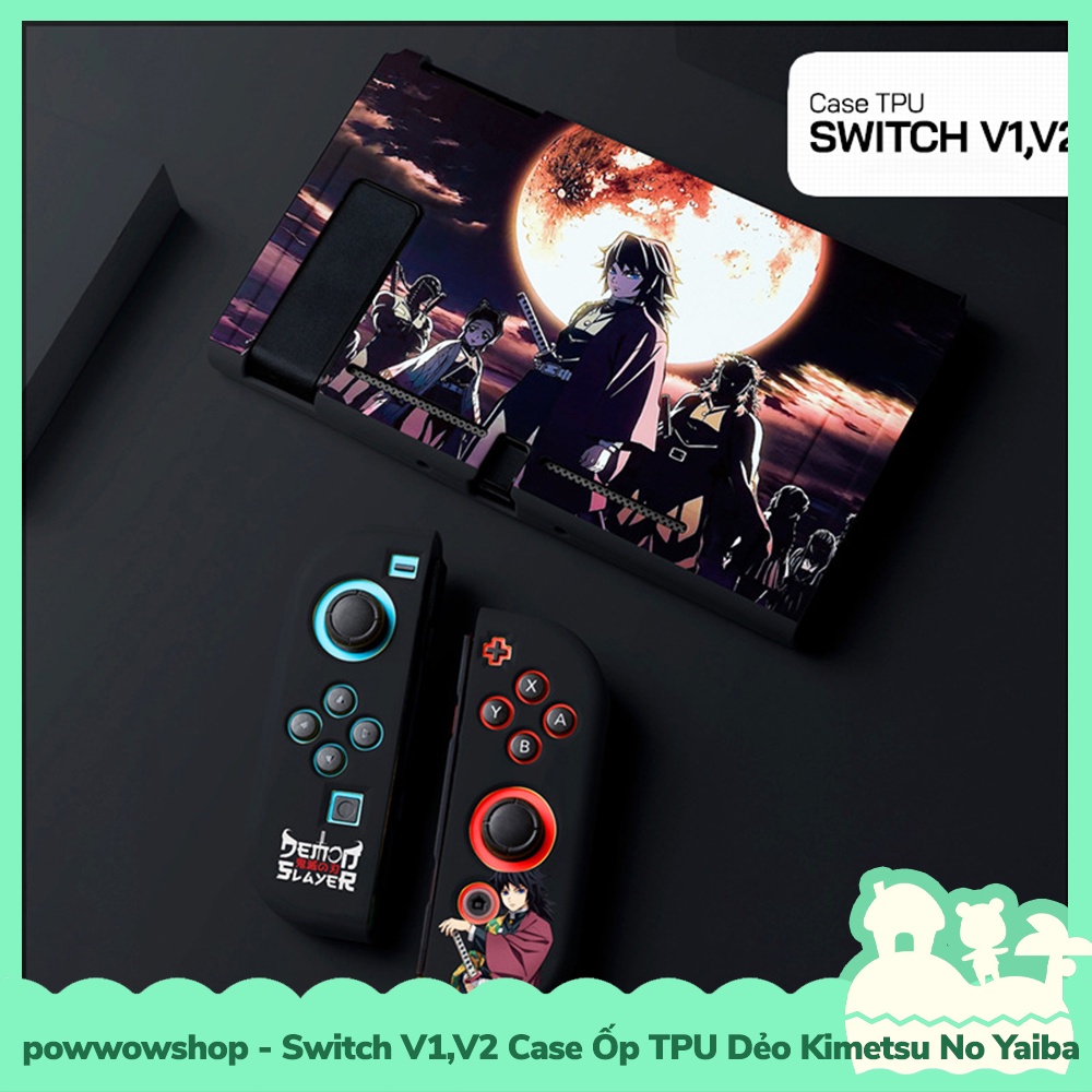 [Sẵn VN - Hỏa Tốc] Switch V1,V2 Case TPU Dẻo Cho Máy Game Cầm Tay Nintendo Switch V1,V2 Kimetsu No Yaiba