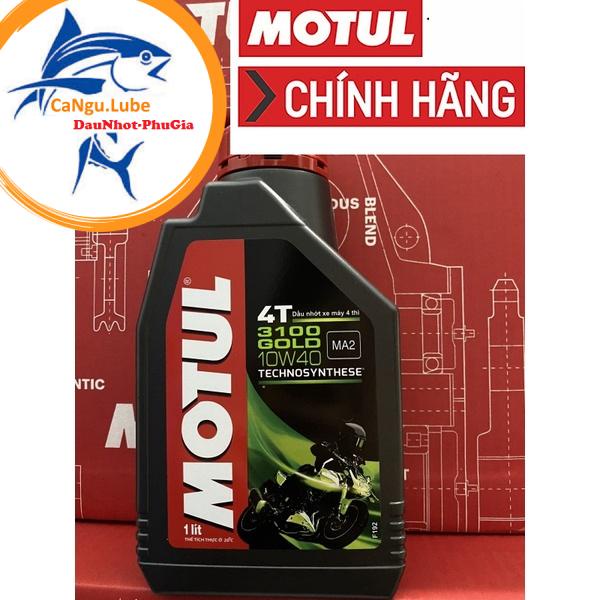 [TẶNG Phễu cổ dài]  Nhớt MOTUL 3100 GOLD 10W40 chai 1L, nhớt motul cho xe máy xe côn bao xài tặng phễu rót nhớt cổ dài