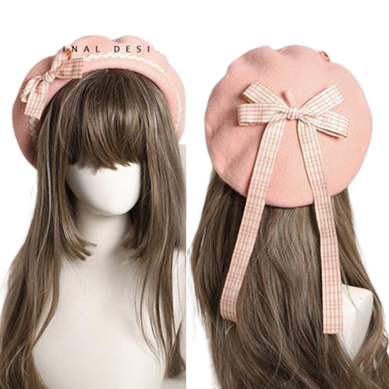 Mũ nồi đính nơ phong cách Lolita xinh xắn cho nữ 10MK