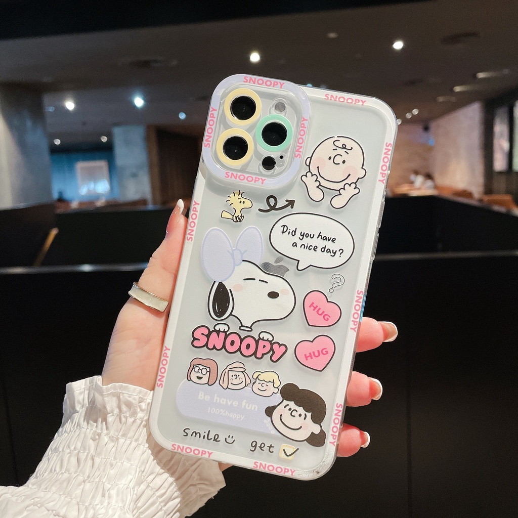 Ốp lưng iphone ✨DECASE's ✨ trong lỗ viền camera hình in Snoopy 7plus/8plus/x/xs/xsmax/11/11promax/12/12promax | BigBuy360 - bigbuy360.vn
