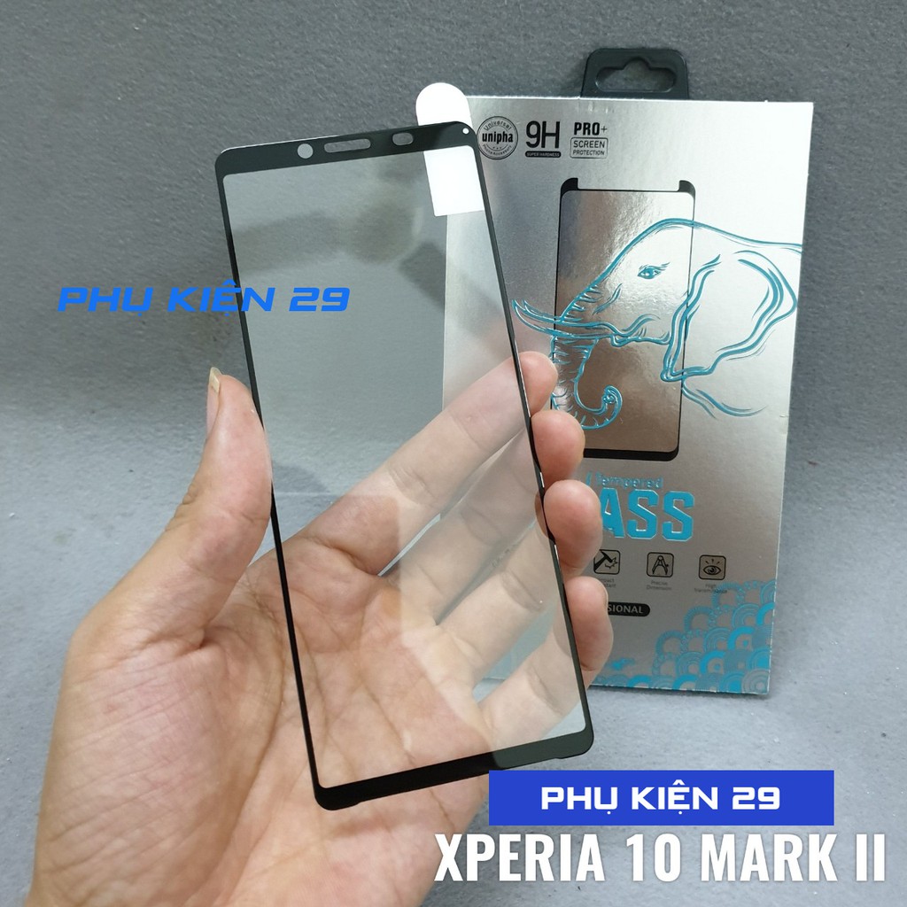 [Xperia 5/ 10 Mark 2, Xperia 5/ 10 II] Kính cường lực FULL màn FULL keo Glass Pro+ 9H