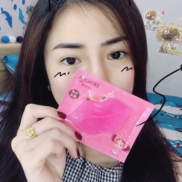 Mặt nạ môi Bioaqua nội địa Trung - Mask môi dưỡng môi hồng tự nhiên, dưỡng ẩm cực tốt